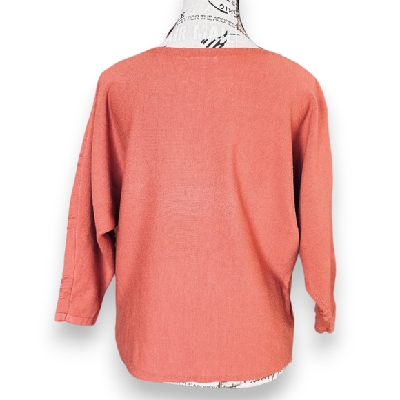 Vila Milano Coral Textured Knit Sweater Size M - Picture 2 of 9
